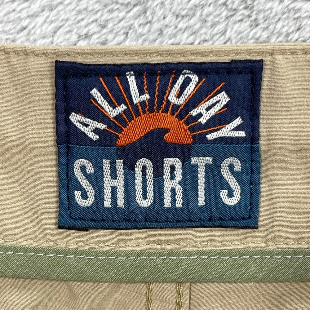 Faherty Shorts Mens 42 Khaki All Day Shorts Hybrid MSC0012 Flat Front Stretch